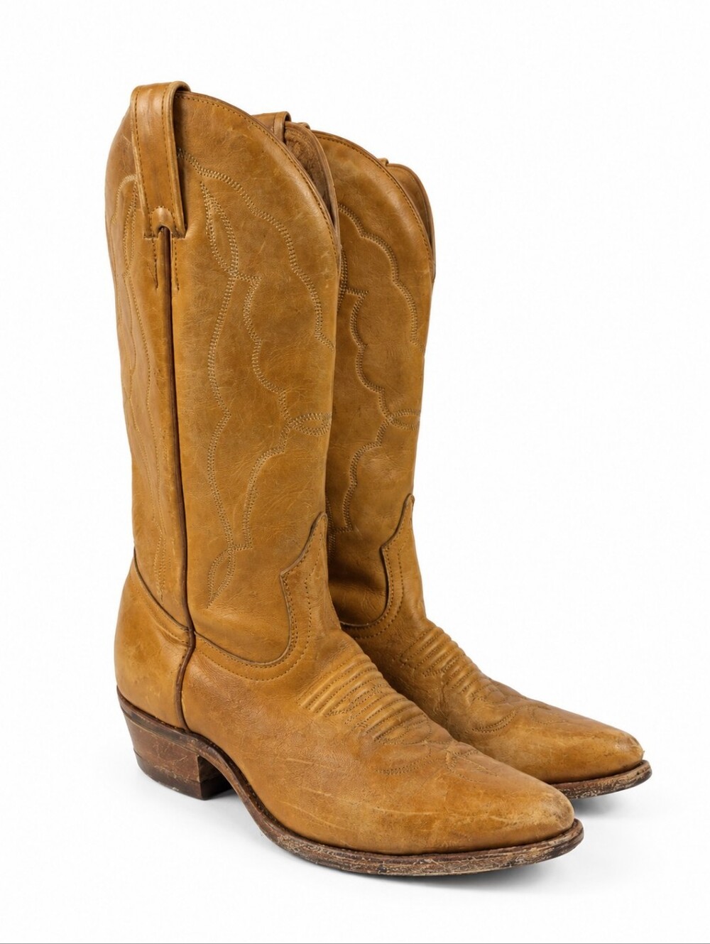 Boulet Canada Cowgirl Tan Leather Women's Western Boots Size 8